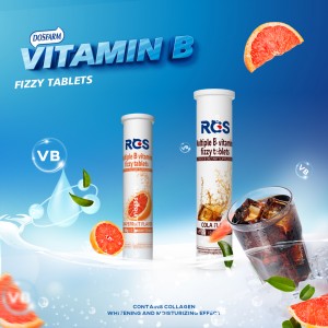 Hot sale Vitamin Manufacturing Companies -
 DOSFARM Vitamin B Tablets Dietary Supplements Cola Flavor Grapefruit Flavor 60g – DOSFARM