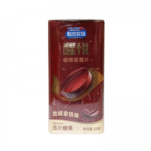 Velvet Latte 25g Coffee Candy Customized Flavor OEM ODM Service Refreshing Candies