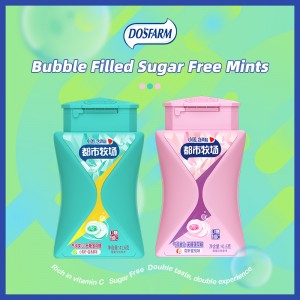 Good quality Wholesale Mint Candy Manufacturer And Supplier -
 DOSFARM Bubble Filled Sugar-Free Mints Vitamin C Refreshing For Wholesalers 41.6g – DOSFARM